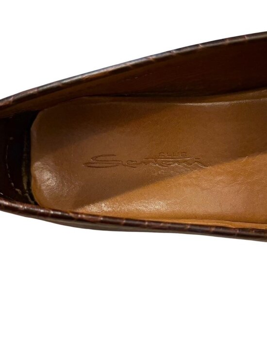 Santoni Men\'s Brown Crocodile Leather Loafers, Size 11.5 main image 8